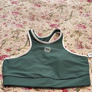 Old Navy Teal Sports Bra with White Trim